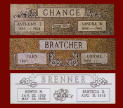 Bevel Markers - Headstone Designs